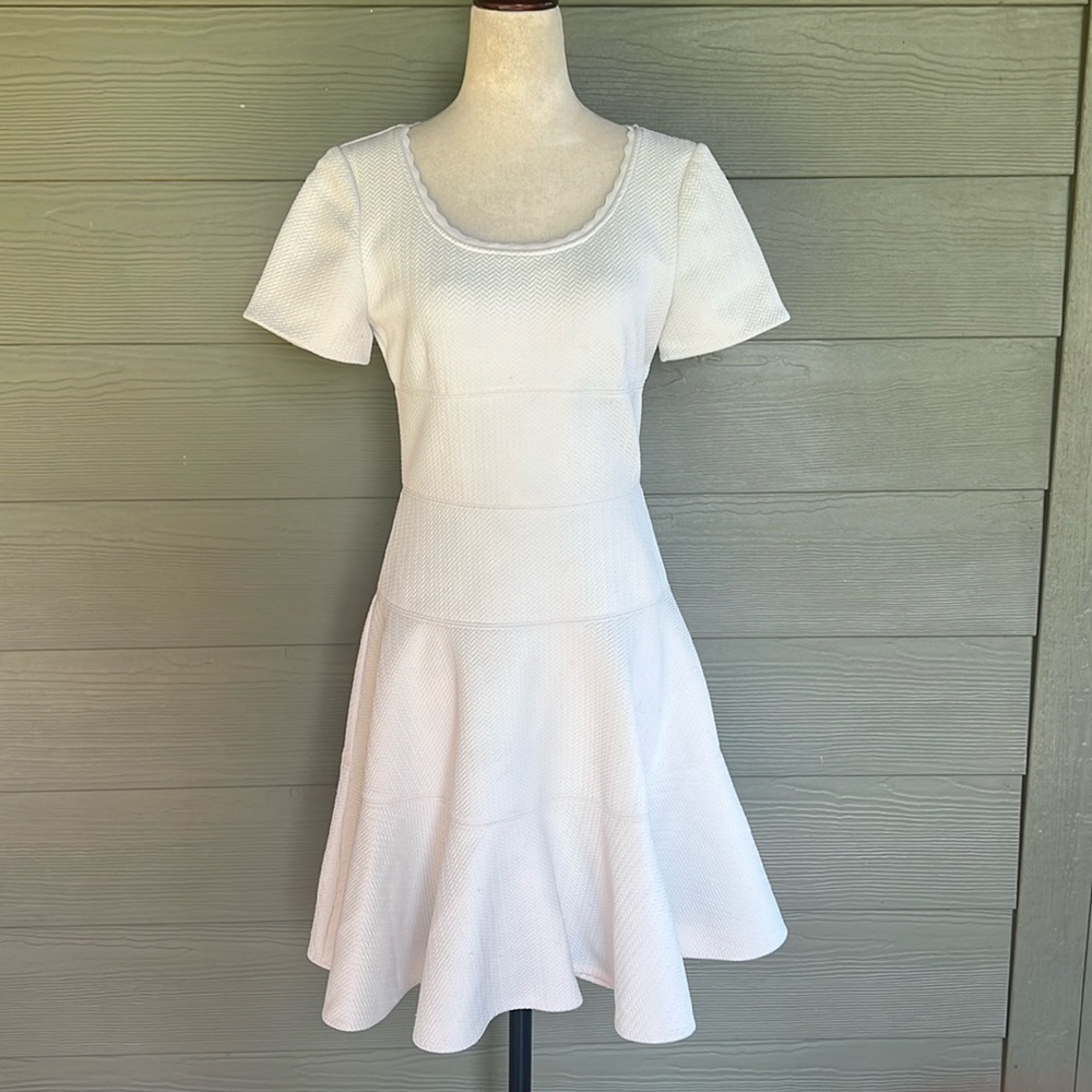 Rebecca Taylor Textured Short Sleeve Dress